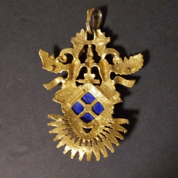 Vintage rare castlecliff larry vrba lapis pendant - Picture 2 of 7